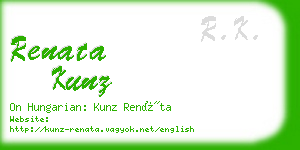 renata kunz business card